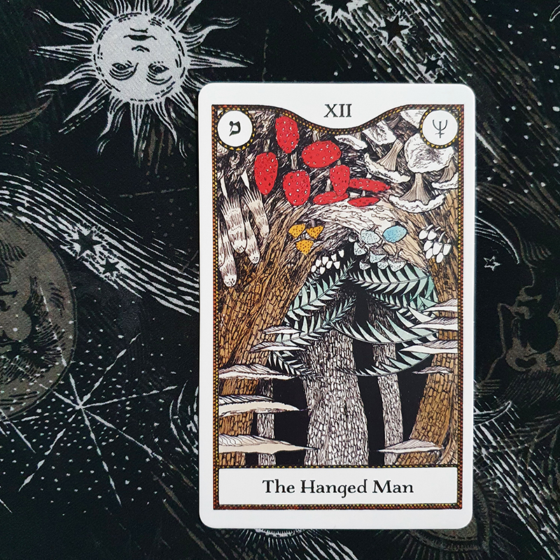 A photo of The Hanged Man from The Elemental Power Tarot