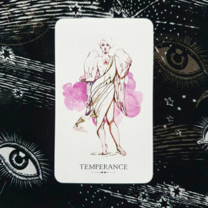 A photo of the Temperance card from The Linestrider Tarot