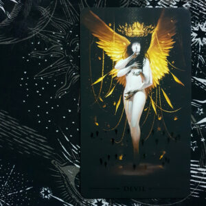 Photo of the Devil card from the True Black Tarot