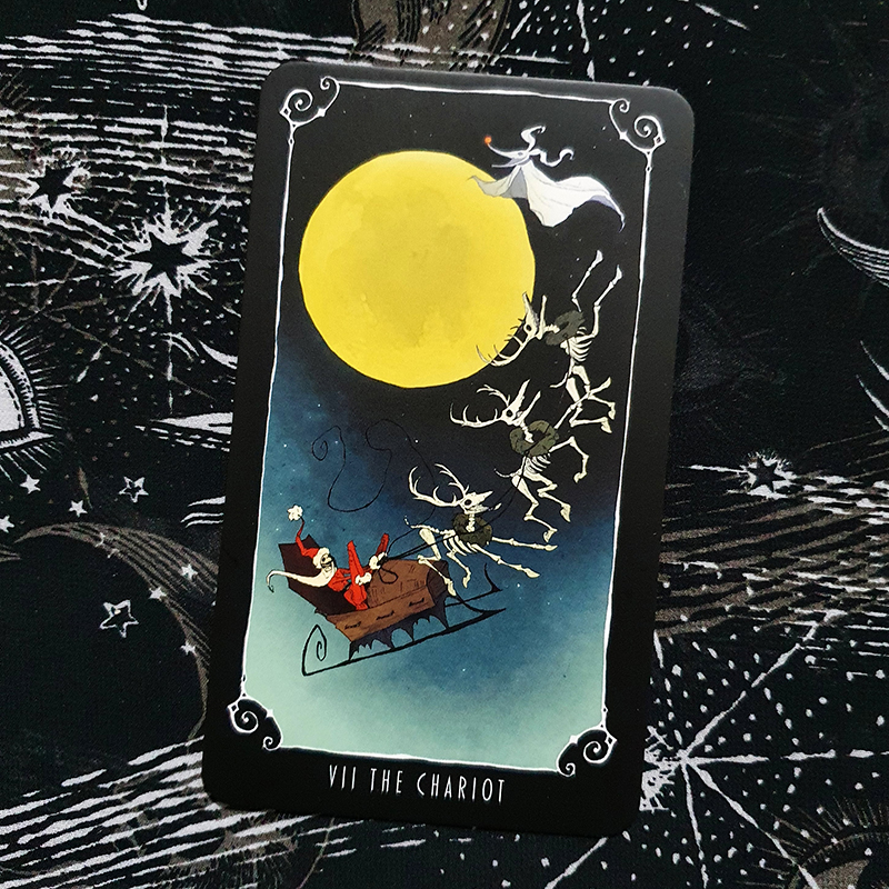 Photo of The Chariot card from the Nightmare Before Christmas Tarot