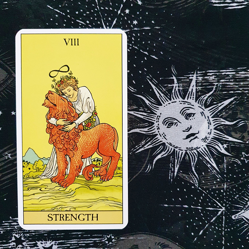 The Strength card from the After Tarot