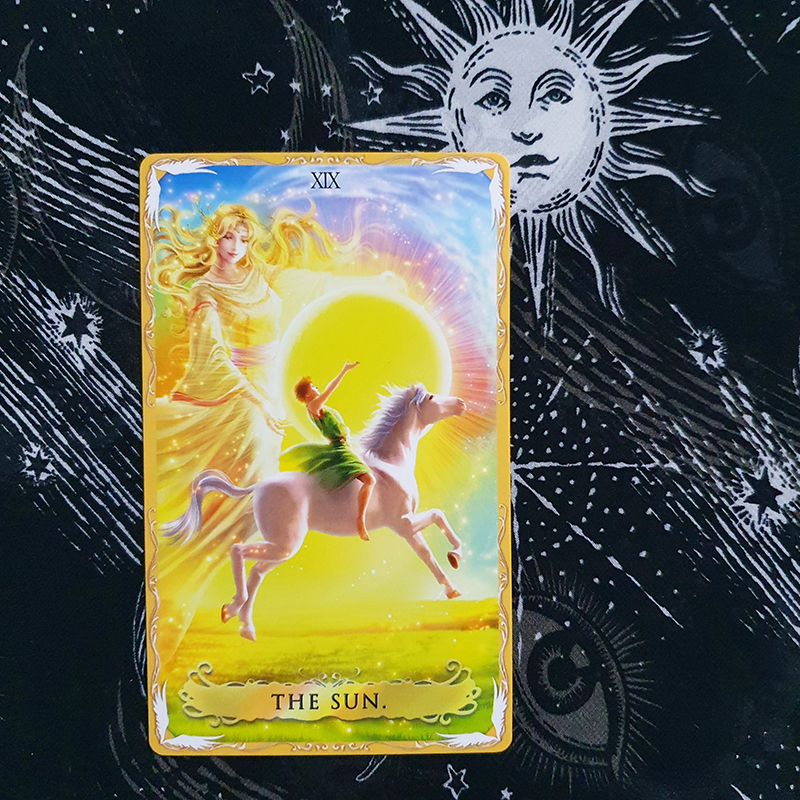 A photo of The Sun from the Alchemia Tarot