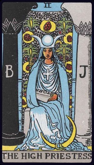 The High Priestess card from the Rider Waite Smith deck