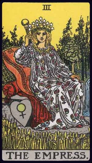 The Empress card from the Rider Waite Smith deck