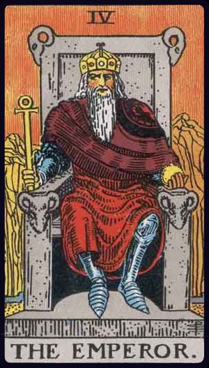 The Emperor card from the Rider Waite Smith deck