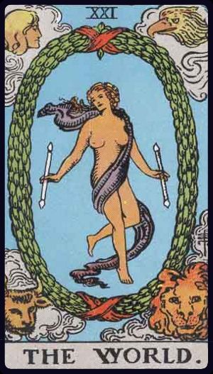 The World card from the Rider Waite Smith deck