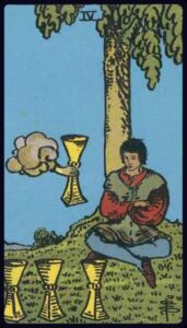 four of cups from the rider waite smith tarot