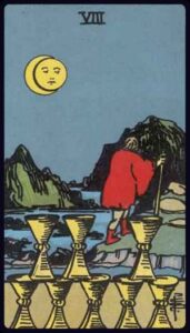 eight of cups from the rider waite smith tarot