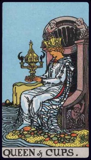 The Queen of Cups from the Rider Waite Smith Tarot