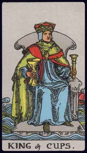 The King of Cups from the Rider Waite Smith Tarot