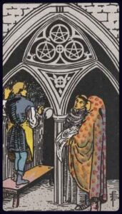 three of pentacles from the rider waite smith tarot