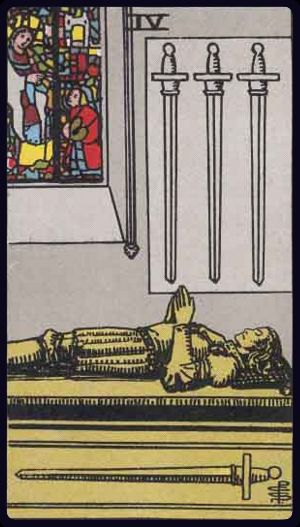 four of swords from the rider waite smith tarot