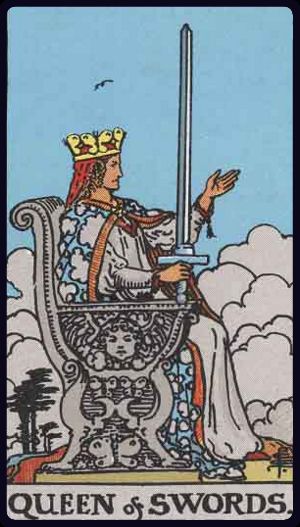 queen of swords from the rider waite smith tarot