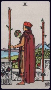 two of wands from the rider waite smith tarot