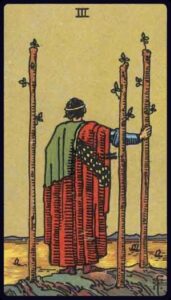 three of wands from the rider waite smith tarot