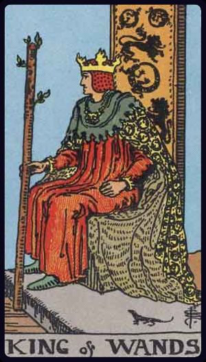 king of wands from the rider waite smith tarot