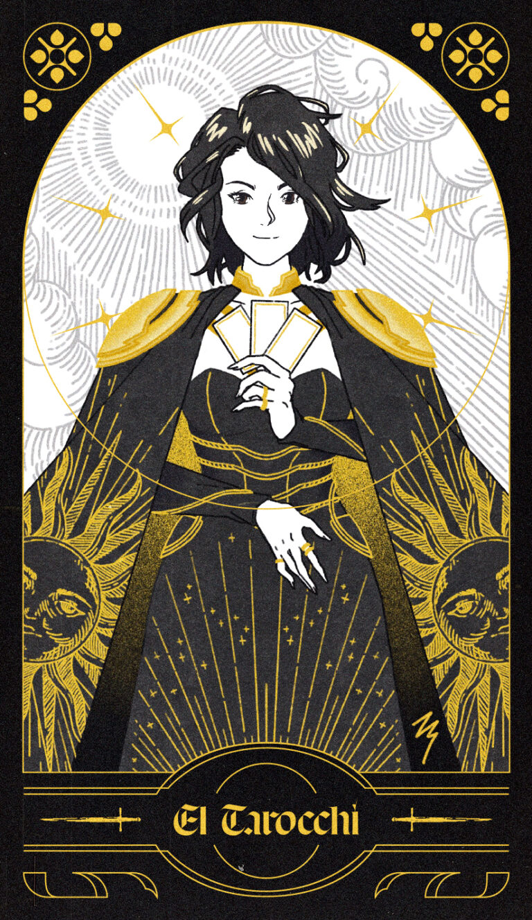 el tarocchi portrait in tarot card format by nando maglutac