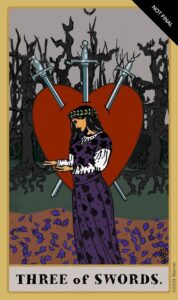 agatha tarot deck three of swords