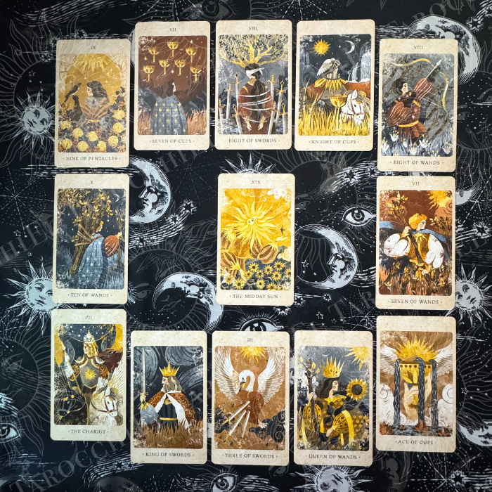 A photo of a Year Ahead tarot reading by El Tarocchi