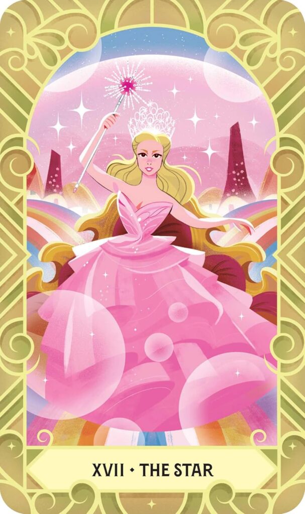 Wicked Tarot sample: The Star card depicting Glinda